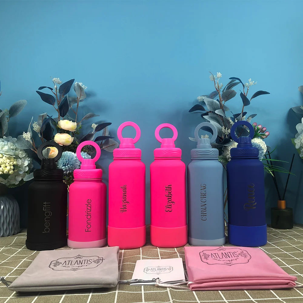 HydroMag Plus™ - 2-i-1 Vattenflaska med MagSafe Mobilhållare