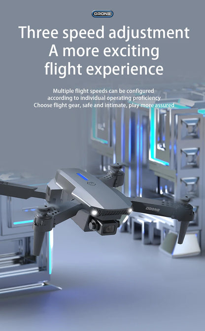 KBDFA E88Pro Drone Profesional 4K HD Dual Camera 5000 Meter Remote Control Distance Helicopter Foldable WIFI FPV Quadcopter Dron