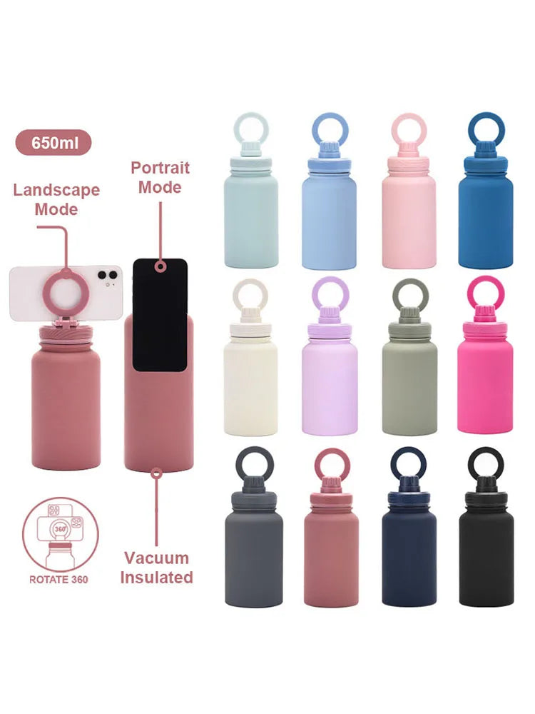 HydroMag™ - Magnetisk Stålflaska för Mobil & Träning