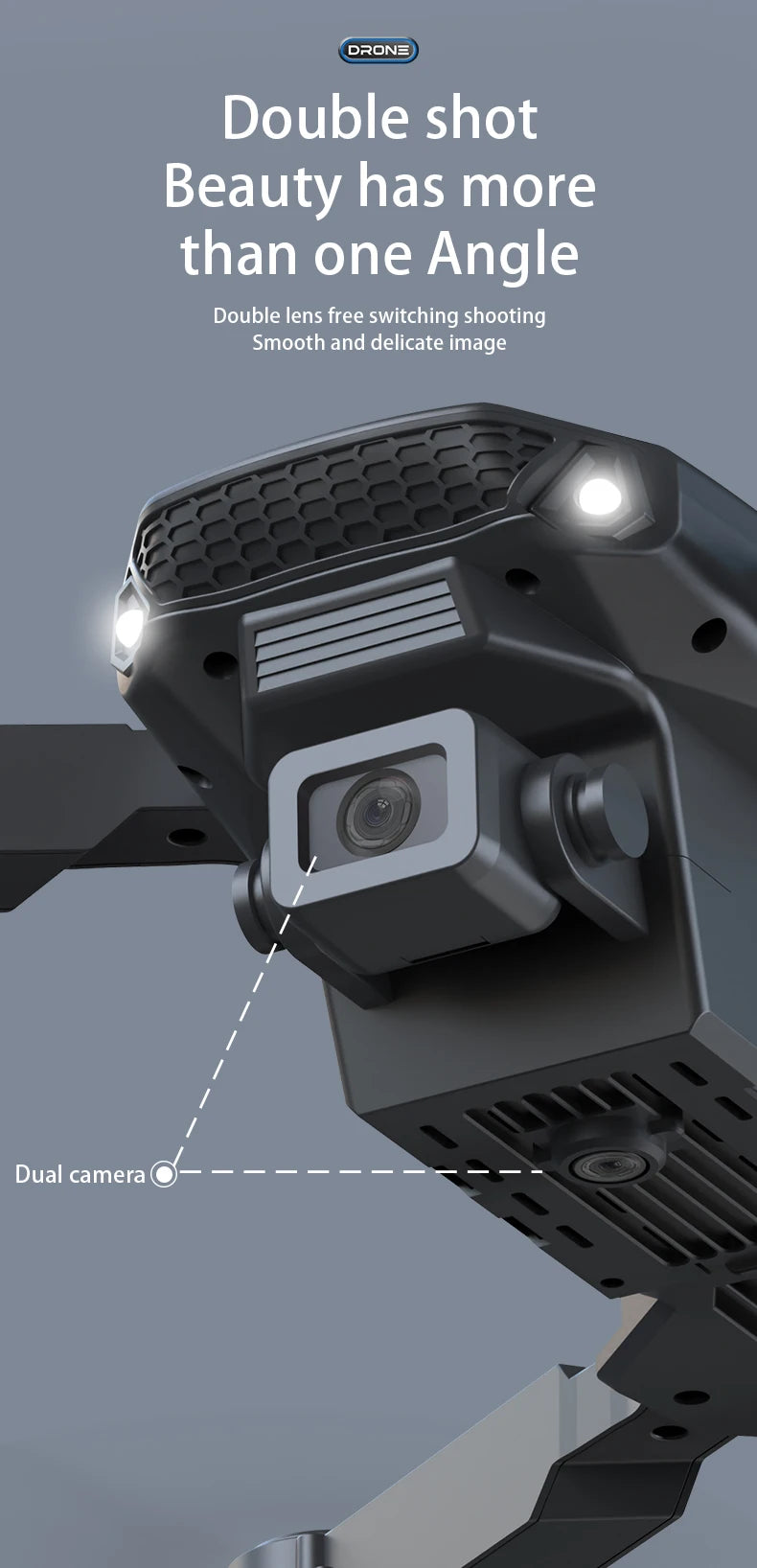 KBDFA E88Pro Drone Profesional 4K HD Dual Camera 5000 Meter Remote Control Distance Helicopter Foldable WIFI FPV Quadcopter Dron