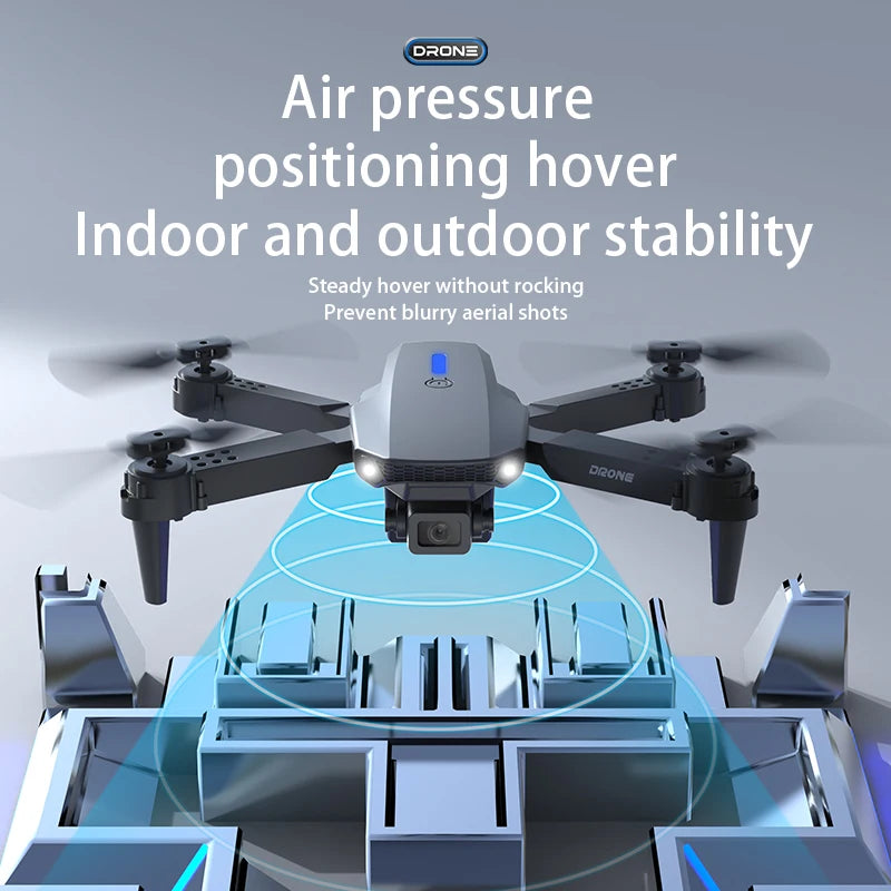 KBDFA E88Pro Drone Profesional 4K HD Dual Camera 5000 Meter Remote Control Distance Helicopter Foldable WIFI FPV Quadcopter Dron